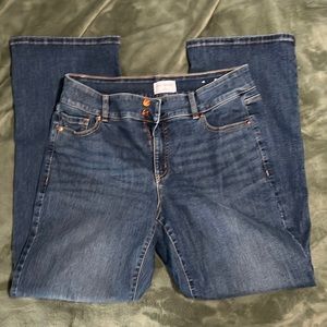 Dark blue boot cut jeans